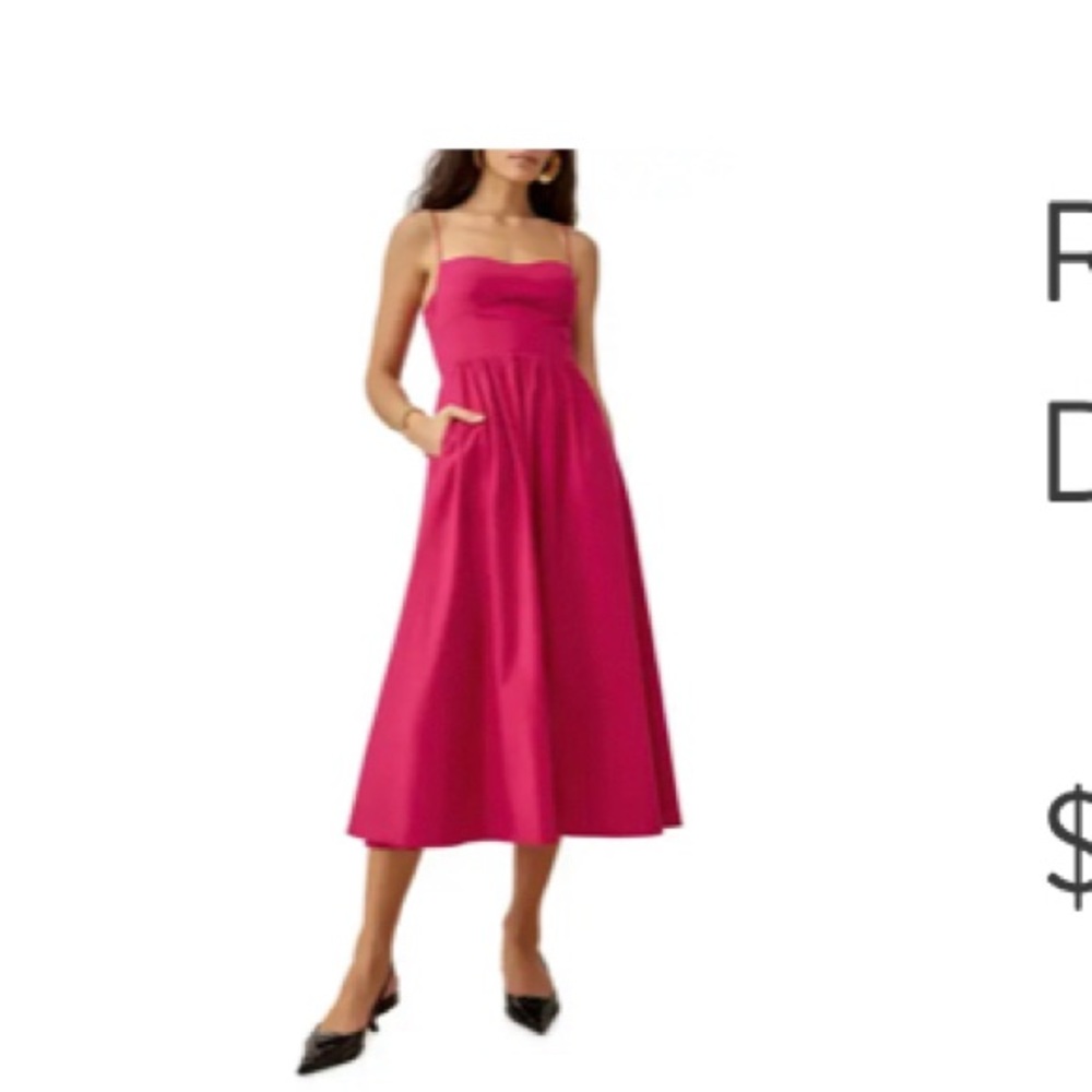 Reformation  Vinny fit and Flare Midi